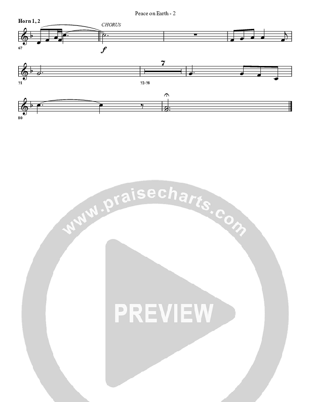 Peace On Earth French Horn 1/2 (G3 Worship)