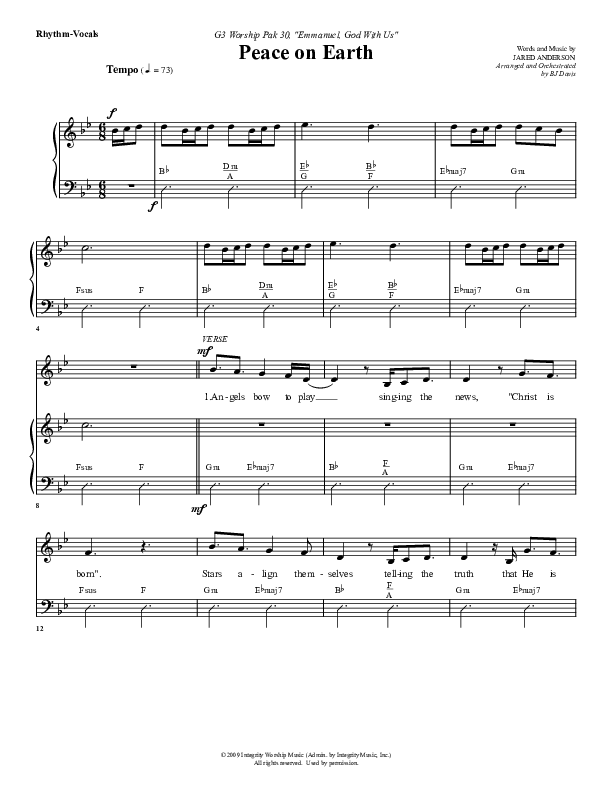 Peace On Earth Rhythm/Vocal (G3 Worship)
