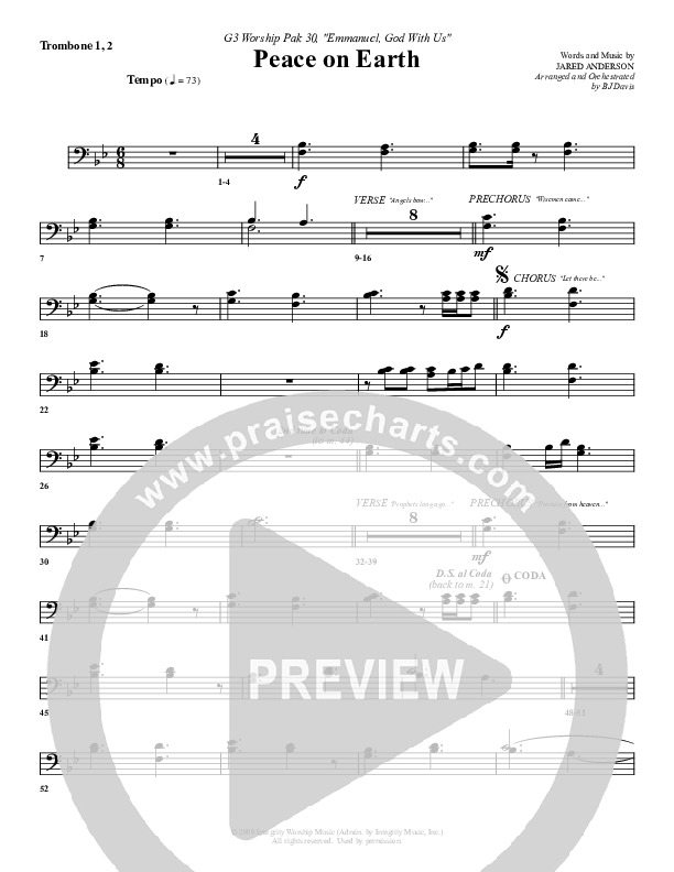 Peace On Earth Trombone 1/2 (G3 Worship)