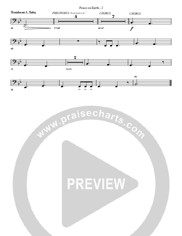 Peace On Earth Trombone 3/Tuba (G3 Worship)