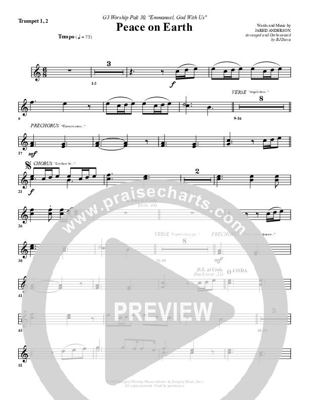 Peace On Earth Trumpet 1,2 (G3 Worship)