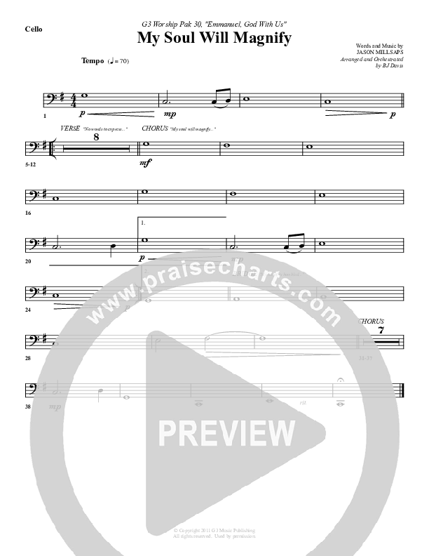 My Soul Will Magnify Cello (G3 Worship)