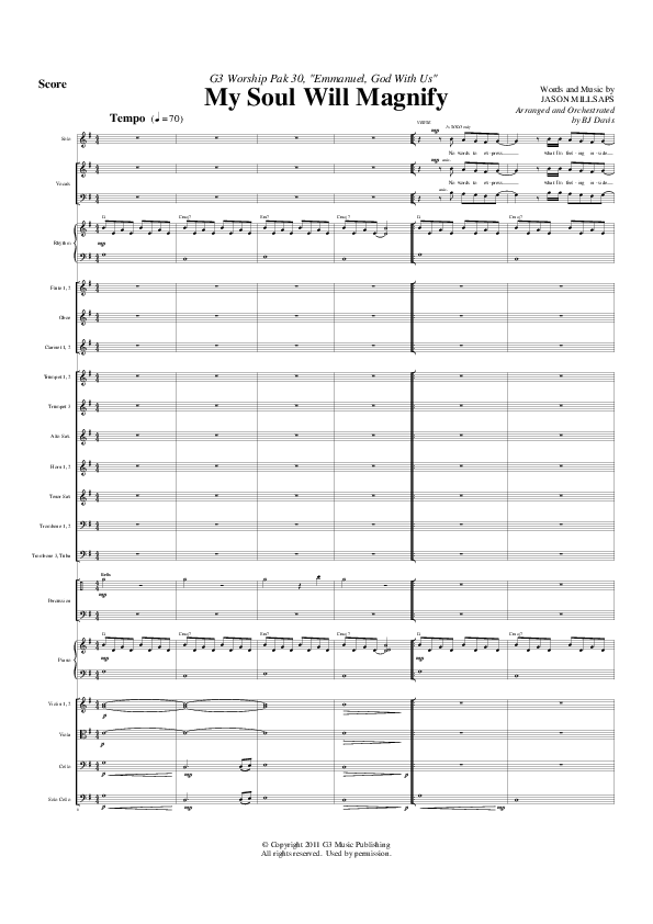 My Soul Will Magnify Orchestration (G3 Worship)