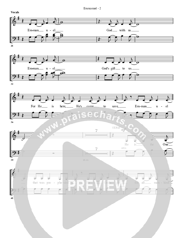 Emmanuel Choir Sheet (G3 Worship)