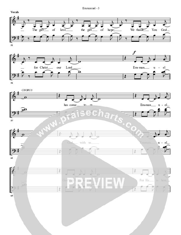 Emmanuel Choir Sheet (G3 Worship)