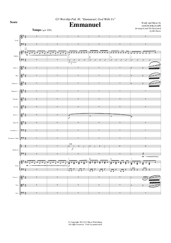 Emmanuel Orchestration (G3 Worship)