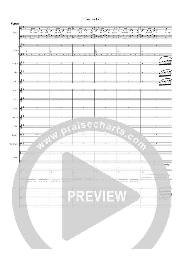 Emmanuel Conductor's Score (G3 Worship)