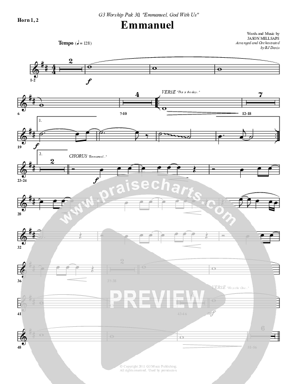 Emmanuel French Horn 1/2 (G3 Worship)
