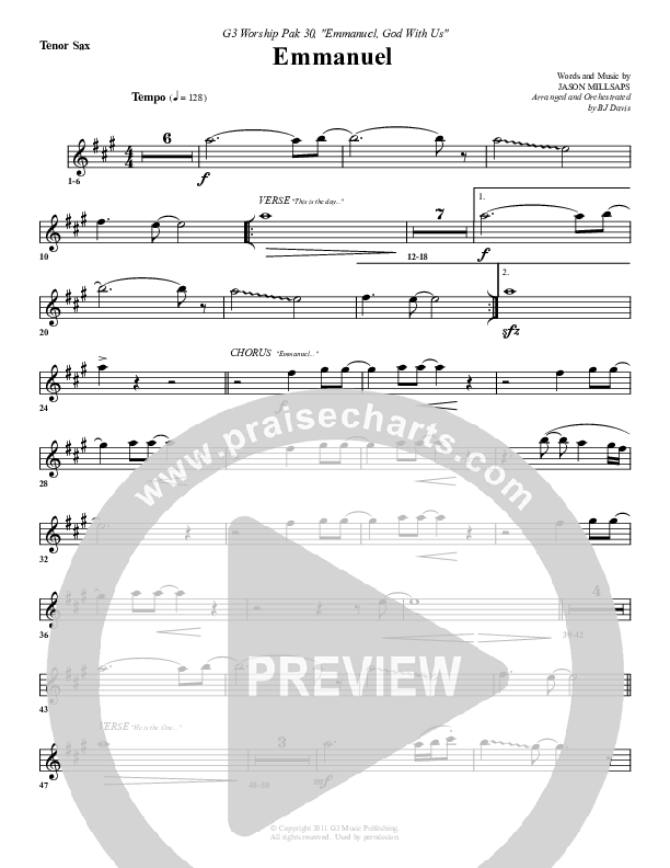 Emmanuel Tenor Sax 2 (G3 Worship)