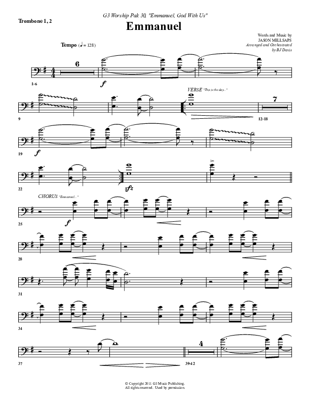 Emmanuel Trombone 1/2 (G3 Worship)