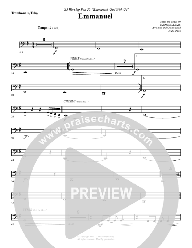Emmanuel Trombone 3/Tuba (G3 Worship)