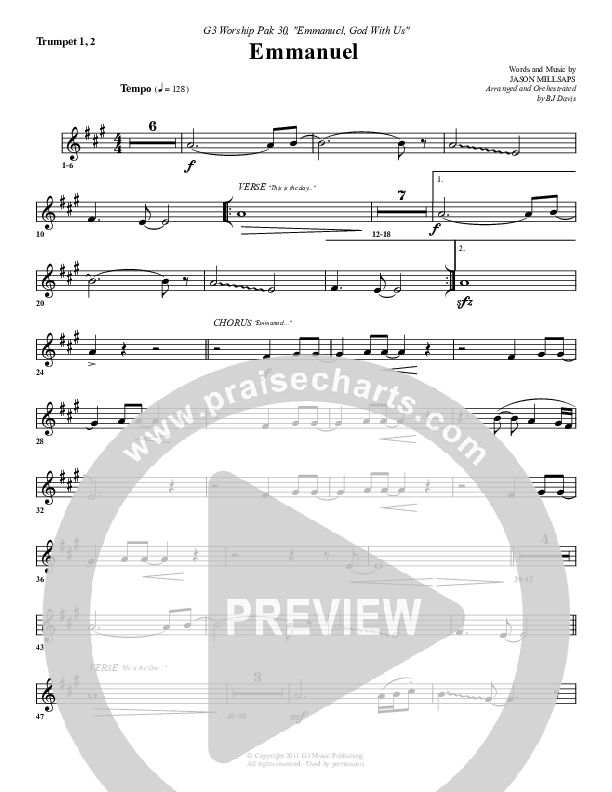 Emmanuel Trumpet 1,2 (G3 Worship)