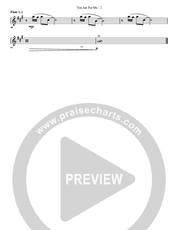 You Are For Me Flute 1/2 (G3 Worship)