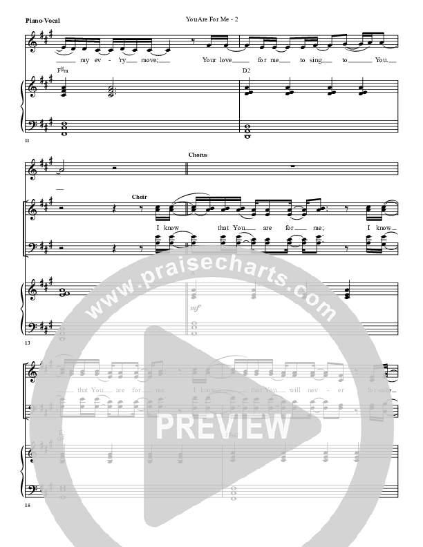 You Are For Me Lead & Piano (G3 Worship)
