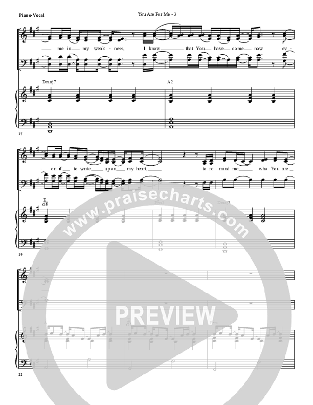 You Are For Me Lead & Piano (G3 Worship)