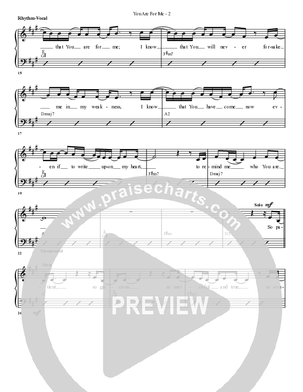 You Are For Me Rhythm/Vocal (G3 Worship)