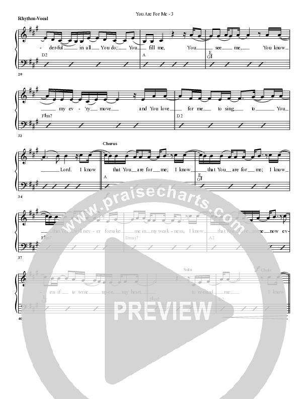 You Are For Me Rhythm/Vocal (G3 Worship)