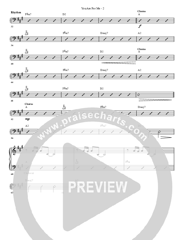 You Are For Me Rhythm Chart (G3 Worship)