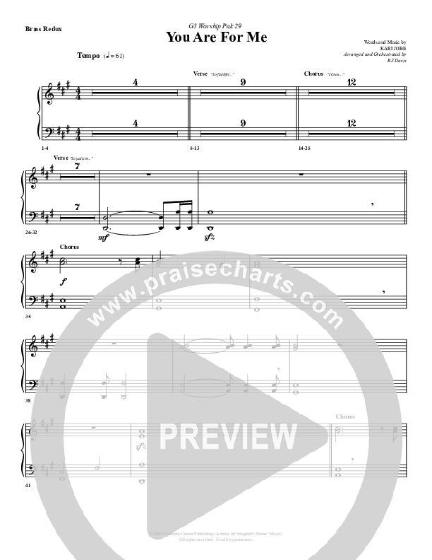 You Are For Me Synth Brass (G3 Worship)