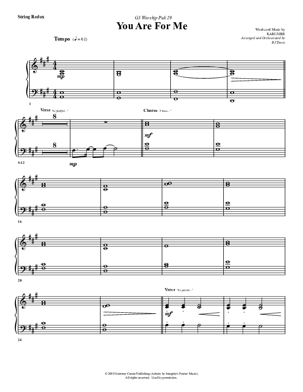 You Are For Me Synth Strings (G3 Worship)