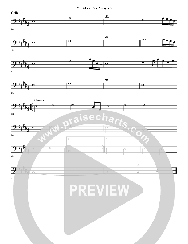 You Alone Can Rescue Cello (G3 Worship)