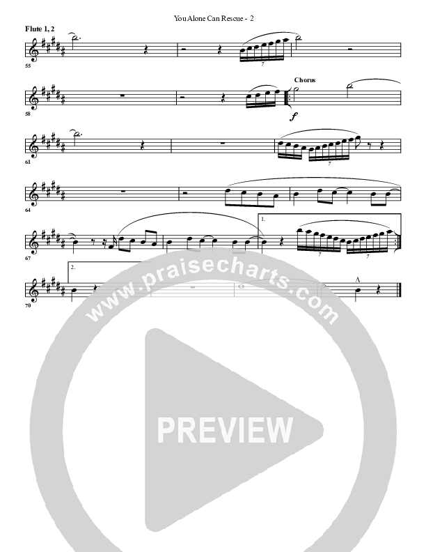 You Alone Can Rescue Flute 1/2 (G3 Worship)