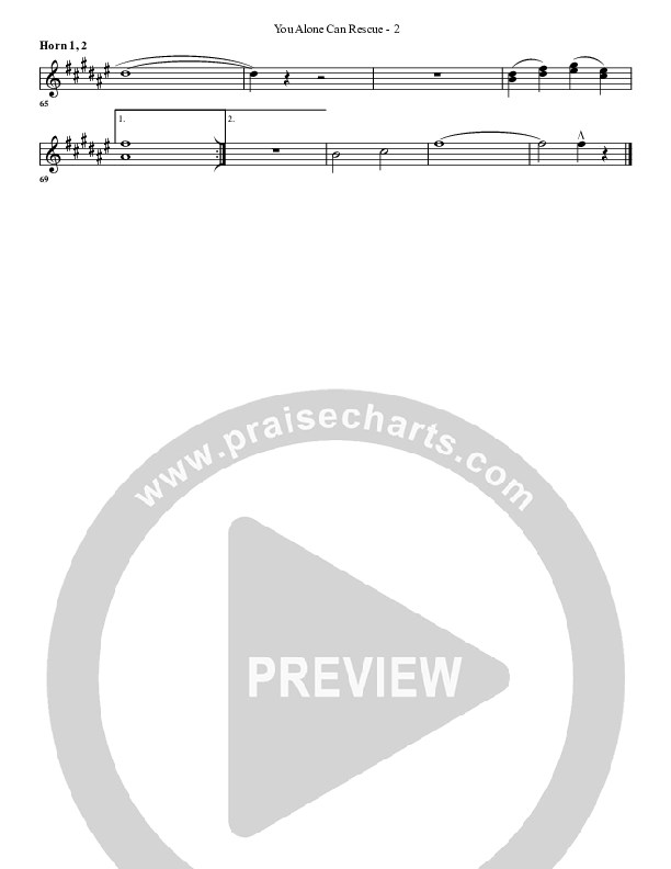You Alone Can Rescue French Horn 1/2 (G3 Worship)