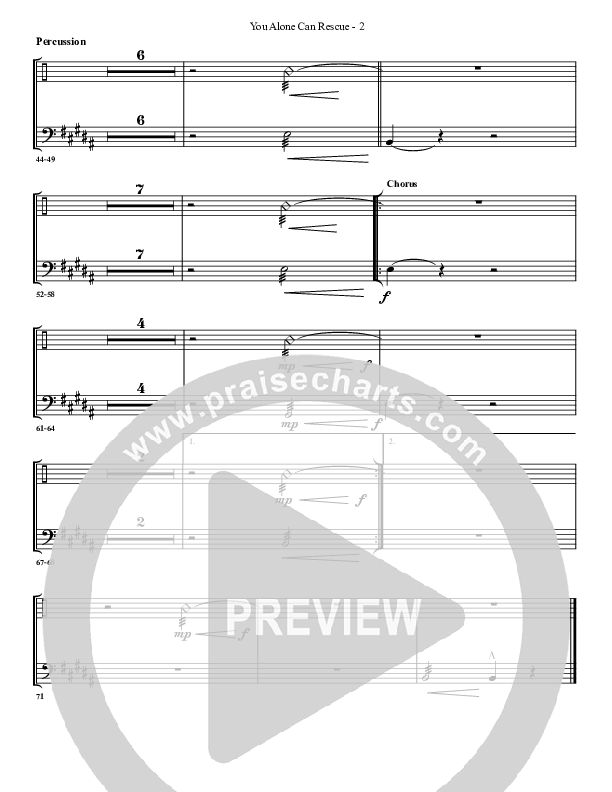 You Alone Can Rescue Percussion (G3 Worship)