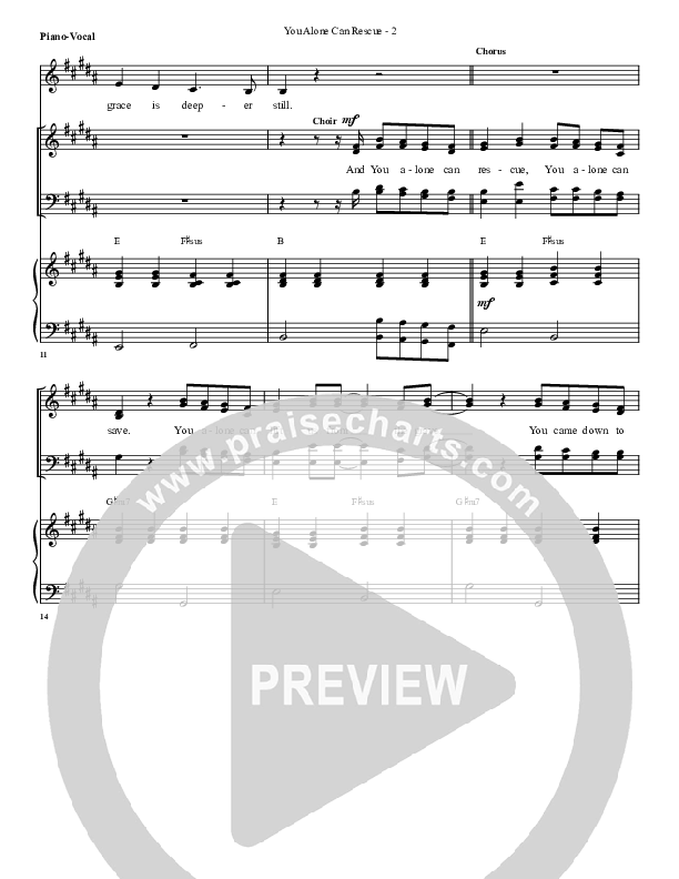 You Alone Can Rescue Piano/Vocal (G3 Worship)