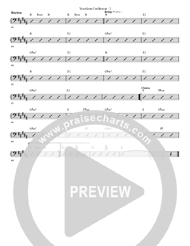 You Alone Can Rescue Rhythm Chart (G3 Worship)