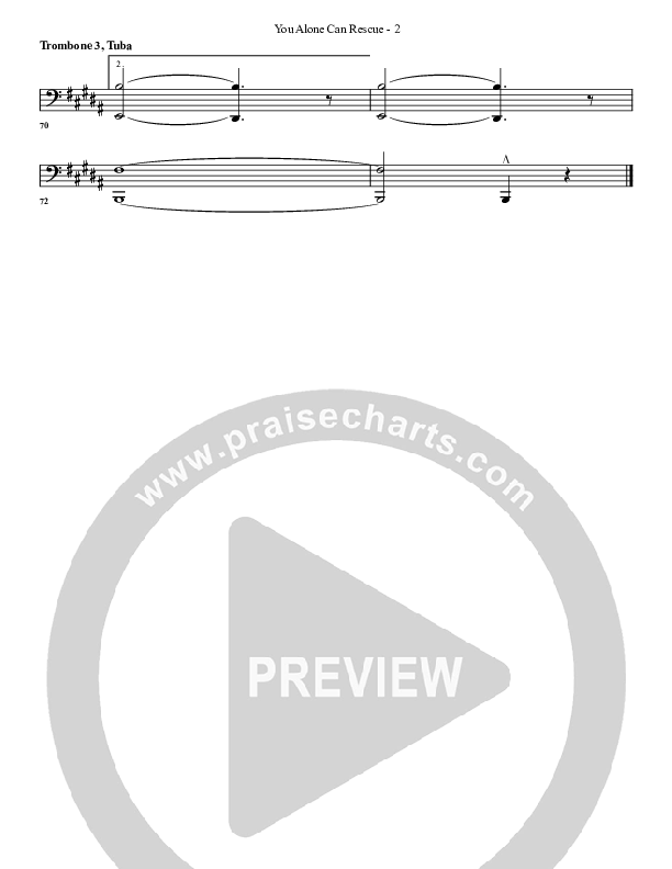 You Alone Can Rescue Trombone 3/Tuba (G3 Worship)