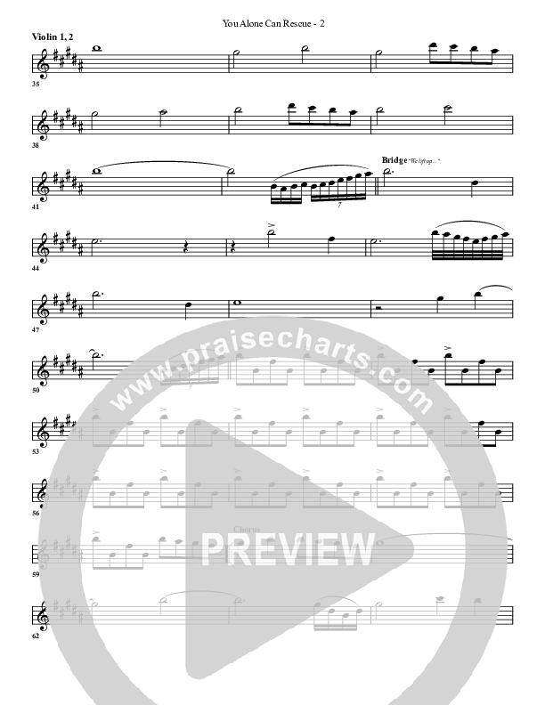 You Alone Can Rescue Violin 1/2 (G3 Worship)