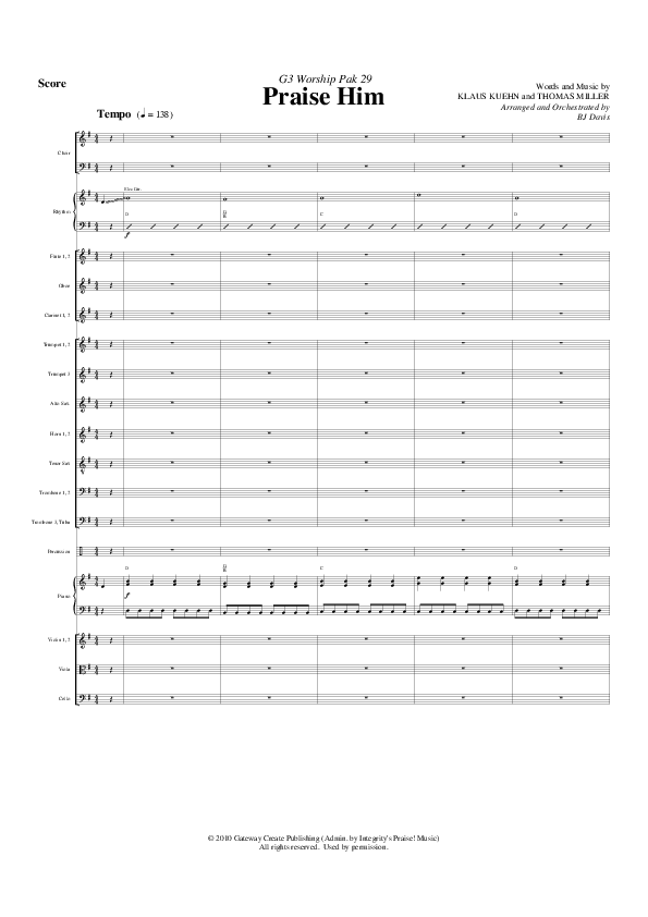 Praise Him Conductor's Score (G3 Worship)