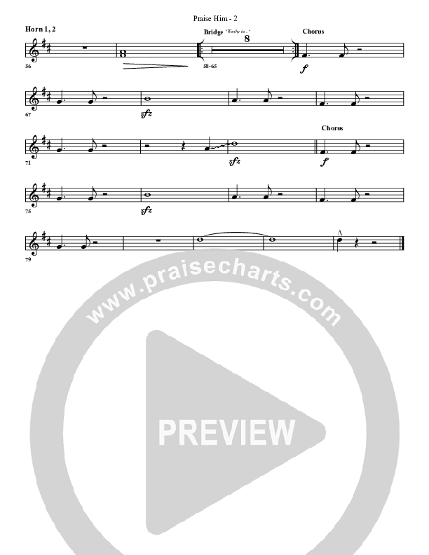 Praise Him French Horn 1/2 (G3 Worship)