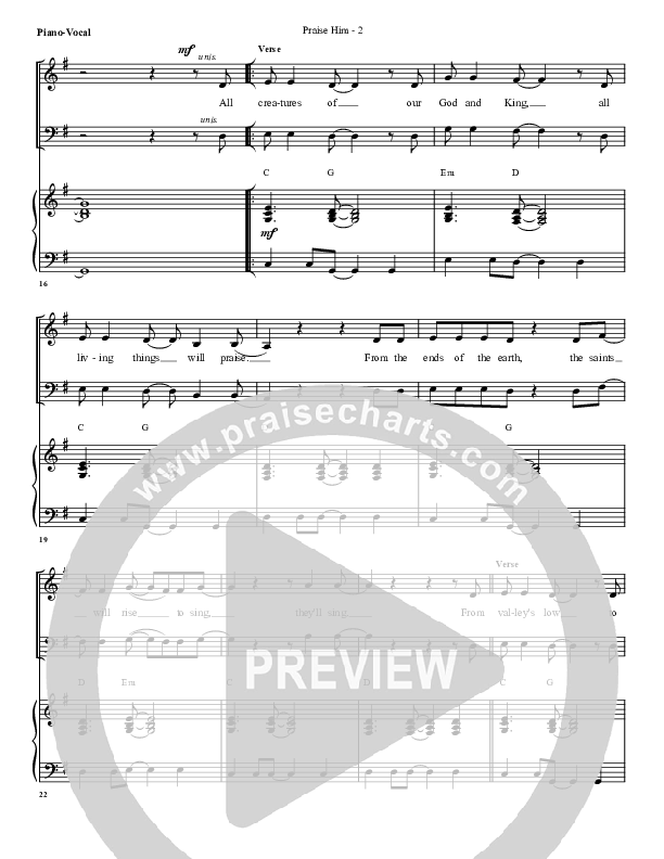 Praise Him Lead & Piano (G3 Worship)