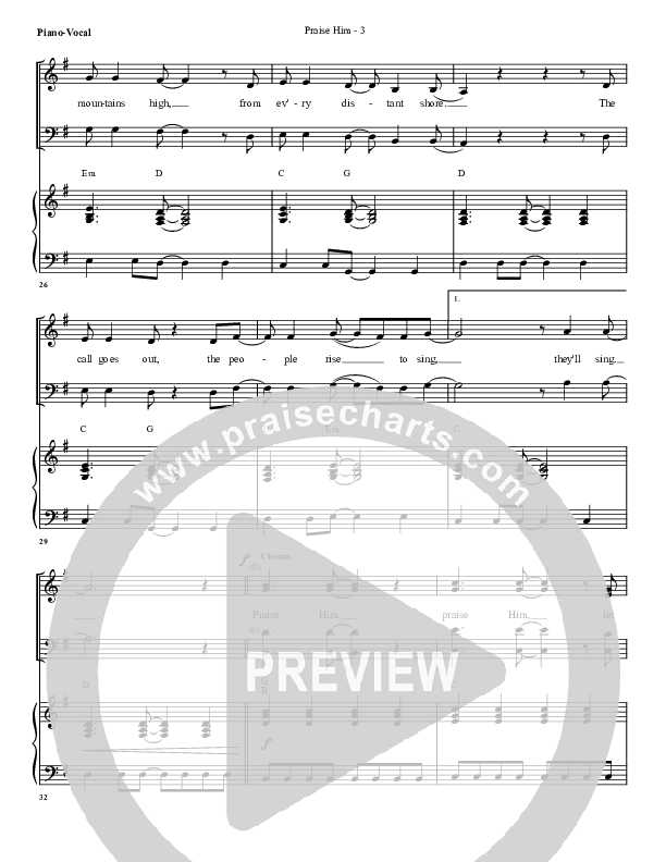 Praise Him Lead & Piano (G3 Worship)