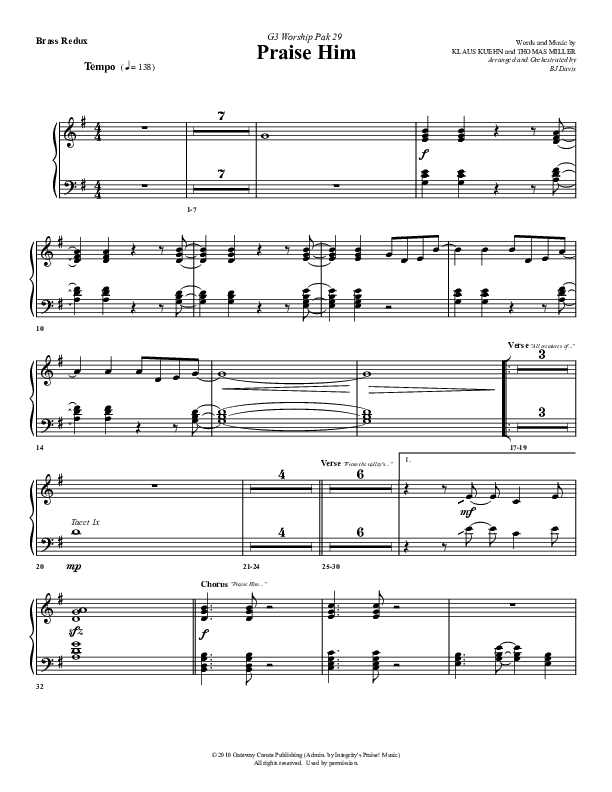 Praise Him Synth Brass (G3 Worship)