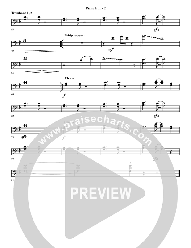 Praise Him Trombone 1/2 (G3 Worship)