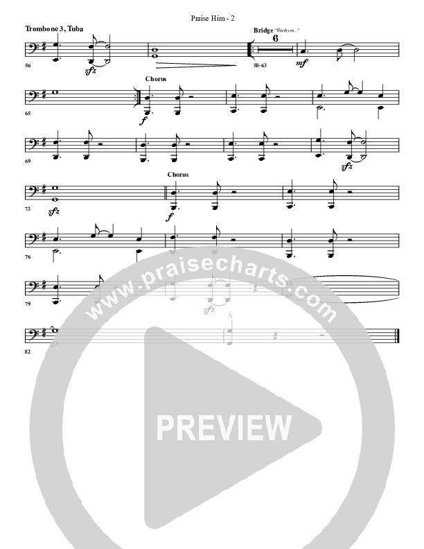 Praise Him Trombone 3/Tuba (G3 Worship)