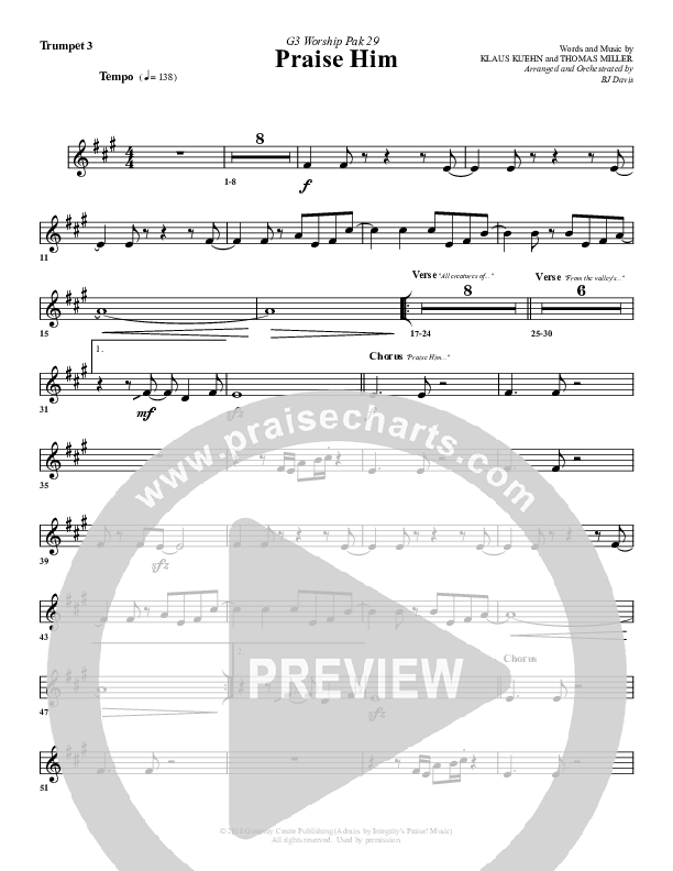 Praise Him Trumpet 3 (G3 Worship)