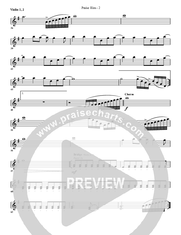 Praise Him Violin 1/2 (G3 Worship)