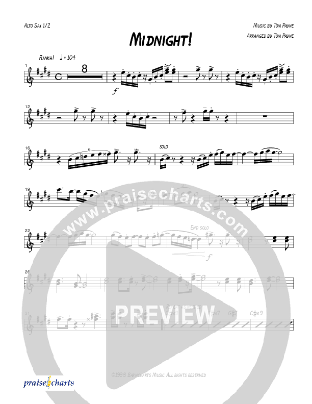 Midnight (Instrumental) Alto Sax 1/2 (Tom Payne)