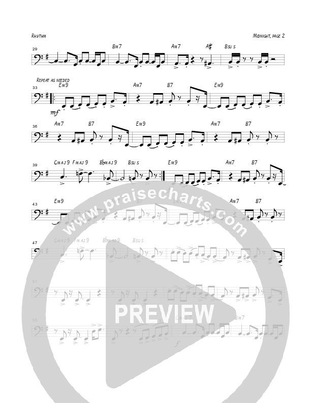 Midnight (Instrumental) Rhythm Chart (Tom Payne)