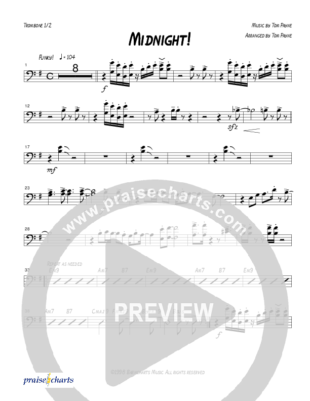 Midnight (Instrumental) Trombone 1/2 (Tom Payne)