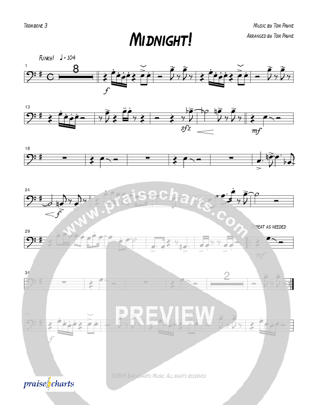 Midnight (Instrumental) Trombone 3 (Tom Payne)