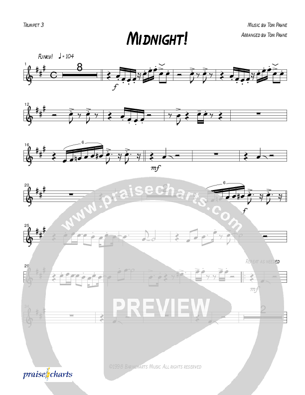 Midnight (Instrumental) Trumpet 3 (Tom Payne)