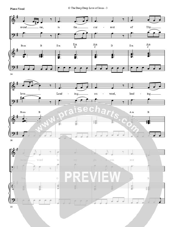 O The Deep Deep Love Of Jesus Piano/Vocal (SATB) (G3 Worship)