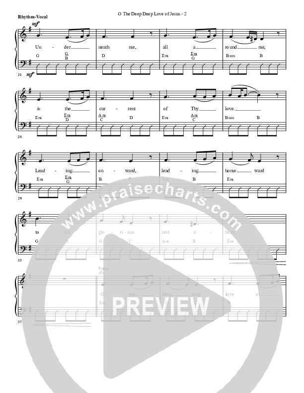 O The Deep Deep Love Of Jesus Rhythm/Vocal (G3 Worship)