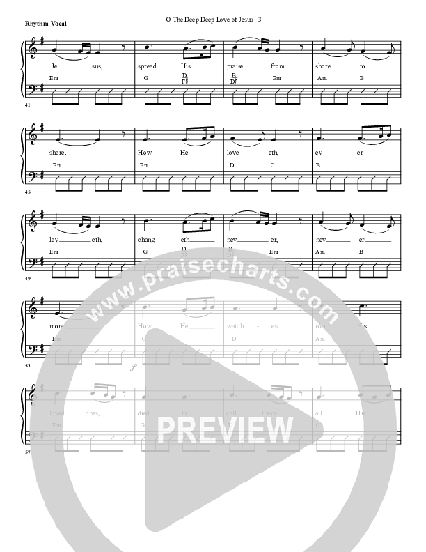 O The Deep Deep Love Of Jesus Rhythm/Vocal (G3 Worship)