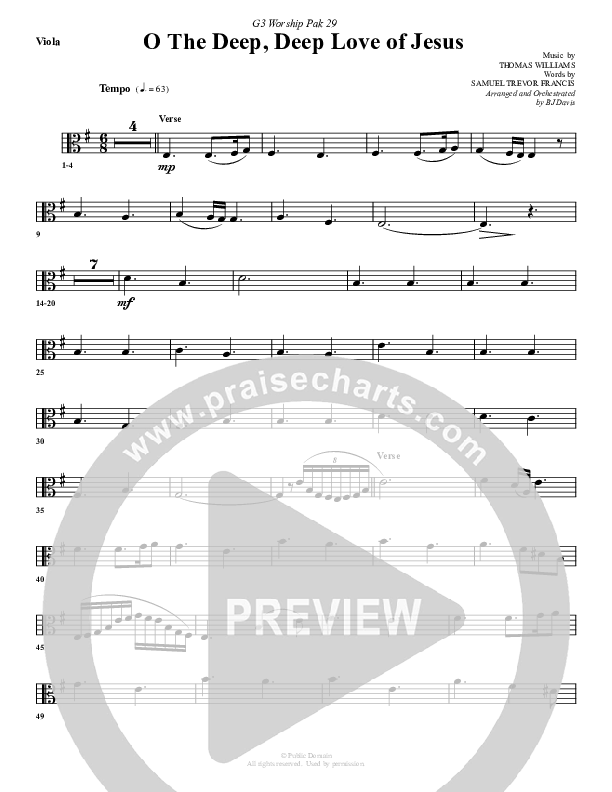 O The Deep Deep Love Of Jesus Viola (G3 Worship)
